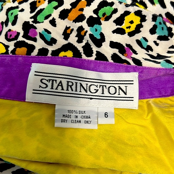 Multicolor Leopard Print 100% silk Women's Top - Picture 3 of 7